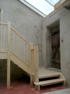 Bespoke Ash Wood Staircase Bannister Balustrades2