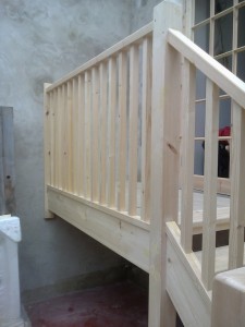 Bespoke Ash Wood Staircase Bannister Balustrades3
