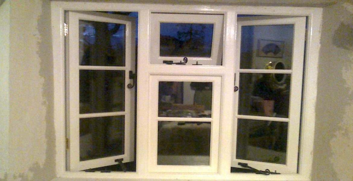 Custom Made Cottage Windows In Lime Plaster Wall Devon Joiners